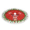 thumbnail image 4 of Diconna Christmas Santa Clause  Snowman Elk Print Tree Skirt Decorative Tools, 4 of 7