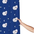 thumbnail image 3 of Shower Curtain, Moon lamb Waterproof Fabric Plastic Shower Curtain, Drying Fast Bathroom Curtain with 9 Buttonholes, Ruffle Shower Curtain 60x72in, 3 of 8