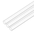 thumbnail image 1 of Uxcell 3Pcs Tubo Acrílico Rígido Transparente, 7mm ID x 9mm OD x 254mm L, 1 of 7
