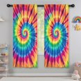 thumbnail image 5 of Blackout Kids Curtains,Rainbow Tie Dye Mandala Pattern Childrens Insulated Curtains Set Of 2,Bedroom Essentials,Toddler Room Decor 42"x63", 5 of 5