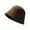 Coffee, variant on Fairnull Round Dome Short Brim Thick Warm Bucket Hat Women Winter Knitting Wool Basin Hat Fashion Accessories