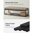 thumbnail image 4 of SONGMICS 43.3" Storage Ottoman Bench Hold up to 660lbs Bedroom Ottoman Bench Enough Storage for Bedroom Entryway Living Room Light Taupe, 4 of 6