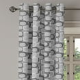 thumbnail image 2 of Ambesonne Abstract Grommet Curtain, Stone Wall Pattern, 50" x 72", Grey Pale Grey, 2 of 6