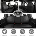 thumbnail image 4 of EKR Custom Fit F150 Car Seat Covers for 2015-2020 Ford F150 SuperCrew XL,XLT & 2017-2022 F250/F350/F450 SuperDuty CrewCabXL/XLT - Waterproof Leather (Black), 4 of 6