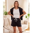 thumbnail image 7 of Real Essentials 3 Pack: Women’s Cotton French Terry Shorts Pockets - Casual Athletic Lounge (Available In Plus), 7 of 7