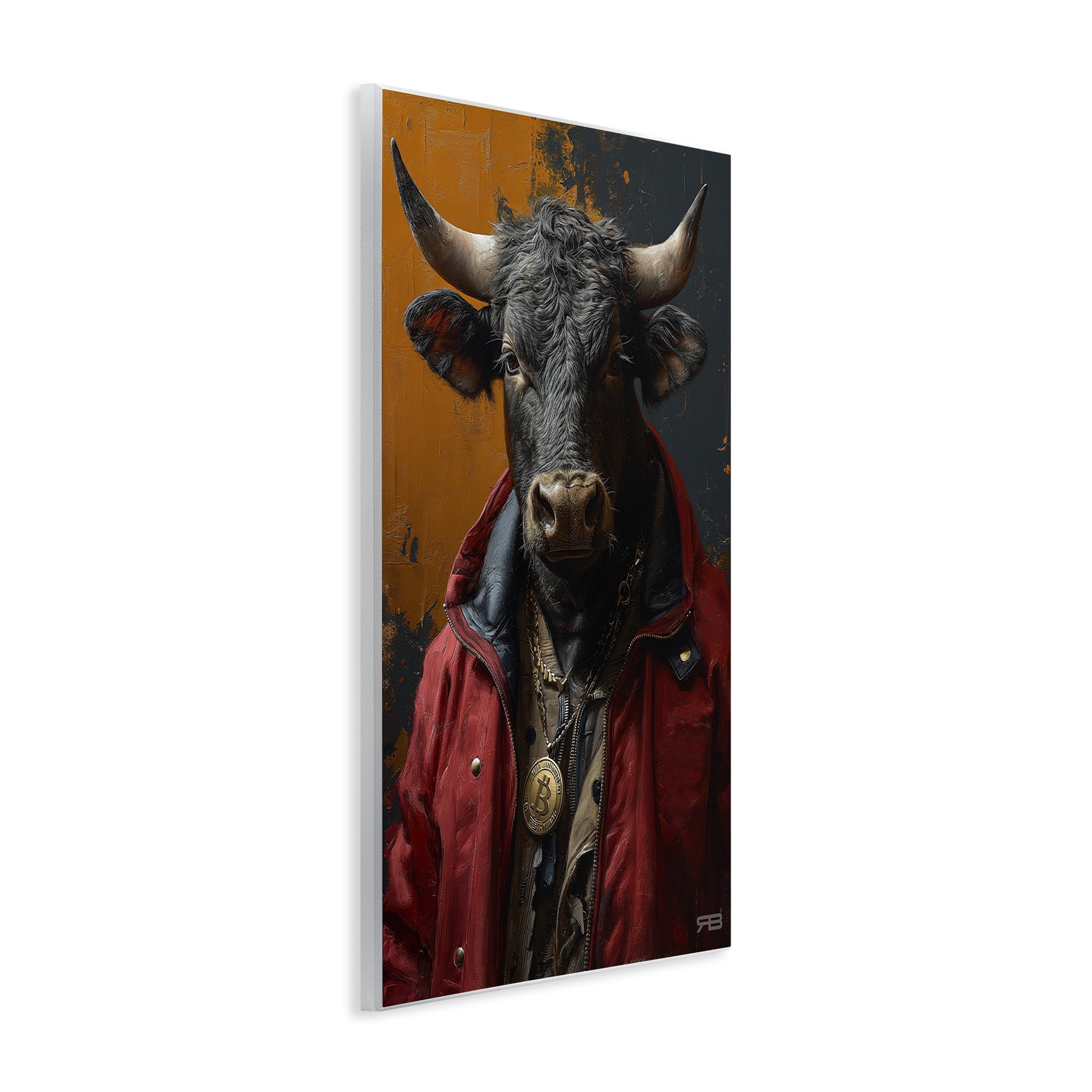 Stupell Industries Street Style Cattle Novelty Painting Unframed Art Print Wall Art, 10 x 15