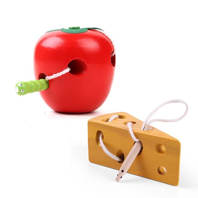 Wooden Education Baby Toys Shape Cognize Worm Early Learning Education Toys Teaching Montessori Mathematics Learning Toy Giftred He Qiyong unisex