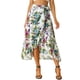 thumbnail image 1 of Falda midi Allegra K volantes estampado floral bohemio blanco XS, 1 of 5
