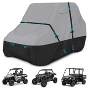 Zenicham UTV Cover, 600D Waterproof Heavy Duty Side by Side Cover,2-3 Seaters Outdoor Storage Cover with Windproof Straps Compatible with Polaris, RZR, Kawasaki, Honda, Can-Am, Yamaha 125" x58" x 71"
