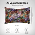 thumbnail image 4 of KLL Vintage Floral Pattern Silk Pillowcase for Hair and Skin Standard Size 20"X 30" Soft Breathable Pillow Covers for Sleeping, 4 of 7