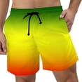 thumbnail image 2 of DHFJKG Mens Athletic Shorts Lightweight Sports Casual Drawstring Gradient Beach Shorts Running Workout Stylish Bottoms, 2 of 3
