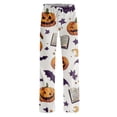 thumbnail image 5 of Soft Pajamas for Women Halloween Ghost Pumpkin Print Loose Drawstring Pj Pants Sleepwear, 5 of 5