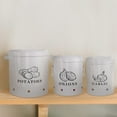 thumbnail image 3 of Kook 3-Pc Garlic, Onion and Potato Storage Kitchen Shelf Canister Set, Slate Gray, 3 of 8