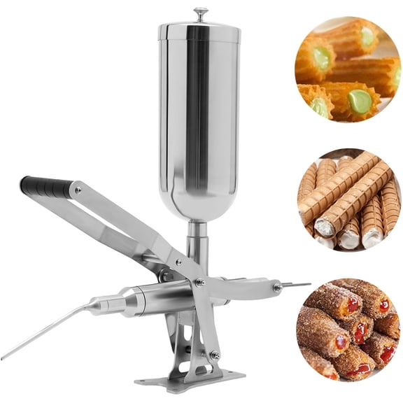 Anqidi Manual 5L Stainless Steel Donut Filler Spanish Churro Maker Fill Machine Latin Fruit Donut Machine