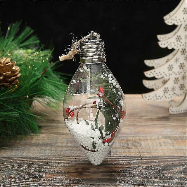 1/6 piezas Bola de Navidad Bola de espuma blanca Diseño de escena liviano Decoración de árbol de Navidad Bola colgante Bola colgante de Navidad para fiesta C