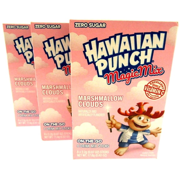 Hawaiian Marshmallow Clouds Packets Sugar Free Drink Mix Lot of 3