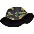 thumbnail image 4 of Nvzi Sombrero de pescador unisex con estampado de frutas, de doble uso, con visera para el sol, para playa y verano, color negro, 4 of 4