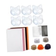 thumbnail image 2 of Kit de 6 máscaras de gato Salvador máscara blanca pintable, 2 of 10