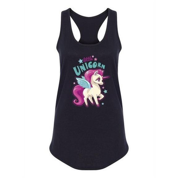Little Unicorn Cute Design Tank Women -Image by Shutterstock, Female Small