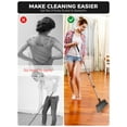 thumbnail image 2 of FVSA Broom and Dustpan Set with 50.4" Long Handle Extension Pole Set for Home (Black+Orange), 2 of 11
