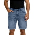 thumbnail image 5 of Viadha Mens Cargo Jean Shorts Casual Workwear Regular Fit Denim Shorts 5 Inch Summer Short Pants with Pockets, 5 of 9