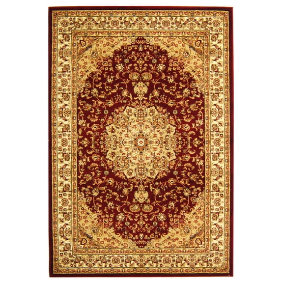 SAFAVIEH Lyndhurst Katrina Floral Area Rug, Red/Ivory, 9' x 12'