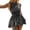 A-Black1177, variant on XIAOCHA Smocked Bodice Dress for Women Crew Neck Sleeveless Summer Party Mini Dress