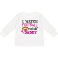 thumbnail image 3 of Inktastic I Watch Football with My Daddy Boys or Girls Long Sleeve Toddler T-Shirt, 3 of 5