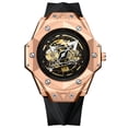 thumbnail image 1 of Binbond Reloj de Pulsera de Silicona de Acero Inoxidable para Hombre, Negro, 1 of 7