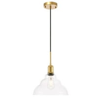 Indoor Home Decorative Gil 1 Light Brass and Clear Seeded Glass Pendant
