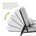 thumbnail image 5 of Greemotion Palma 6-Piece Two-Tone Metal Outdoor Reclining Armchairs in Gray, 5 of 8