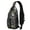 Geometric Scien, variant on Fairy Tale Mushroom Sling Bag, Lightweight Crossbody Daypack with Trippy Fungi Print, Perfect for Nature Walks, Daily Commutes, and Hiking