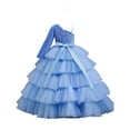 thumbnail image 5 of RUTAYY Children Girls Dress Sequins Solid Color Birthday Party Piano Recital Evening Gown One Shoulder Tutu Travel Elegant Dresses, 5 of 5