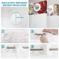 thumbnail image 4 of No Hook Shower Curtain, Spring Floral Shower Curtains for Bathroom with See Through Top Window, Farmhouse Flowers Watercolor Botanical Elegant Waterproof Bath Curtain Stand Up Stall 36"x72", 4 of 9