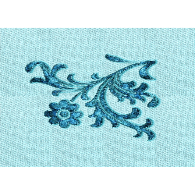 Ahgly Company Tapis Rectangulaire Lavable en Machine Intérieur Transitionnel Bleu Électrique, 2 Pieds x 4 Pieds