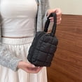 thumbnail image 3 of VQPeo Quilted Handheld Cosmetic Bag Large Capacity Portable Travel Makeup Organizer for Daily Use and Trips, 3 of 5