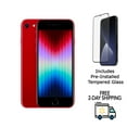 thumbnail image 1 of Refurbished Apple iPhone SE (3rd Gen) A2595 (Fully Unlocked) 128GB Red (Grade B) w/ Pre-Installed Tempered Glass, 1 of 4