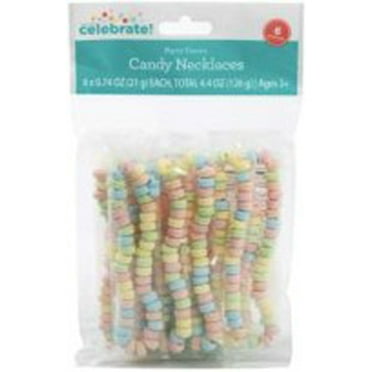 Candy Necklace Party Favors, Multi-Pastel Colors, 6 Count, by Way To Celebrate