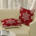 thumbnail image 4 of Christmas Pillow Covers 18x18 Set of 2 Christmas Decor Linen Pillowcase Winter Snowflake Decorations Christmas Throw Pillows Christmas Holiday Decor Outdoor Cushion Covers for Couch Home Decor, 4 of 6