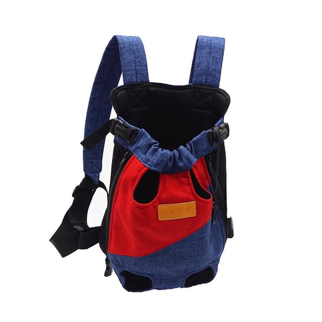 Mochila De Lona Para Mascotas, Bolsa Transpirable Para Perros Al Aire Libre, Bolsa Ajustable Para Gatos En El Pecho, Bolsa De Cuatro Patas matsuzay AP006185-04
