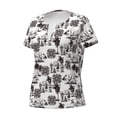 thumbnail image 2 of Naloa Beach Print T-Shirts Short Sleeve V Neck Tees for Women Fashion Tops Trendy Lightweight Soft Casual Summer Outfits Clothes, 2 of 5