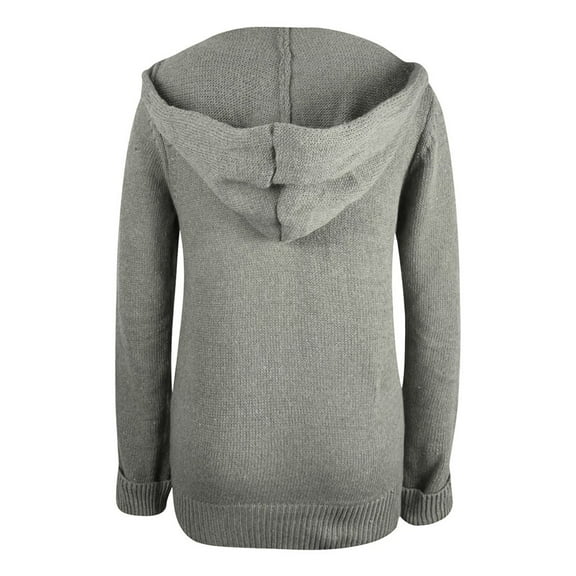 Lindreshi Winter Coats for Women Plus Size Women Casual Warm Loose Button Hoodie Knitting Jumper Long Tops Blouse Sweater