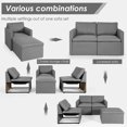 thumbnail image 5 of Gymax Convertible L-shaped Sectional Sofa Couch Chaise w/ Ottoman Cushions Dark Grey, 5 of 10