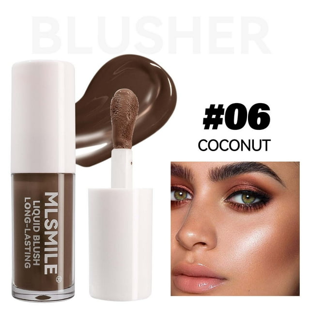 Dvkptbk Highlight blush Liquid Blush for and Cheeks Fine Shim Highlight Contours Moisturizing Color Developing Rouge Blush 4.5ml