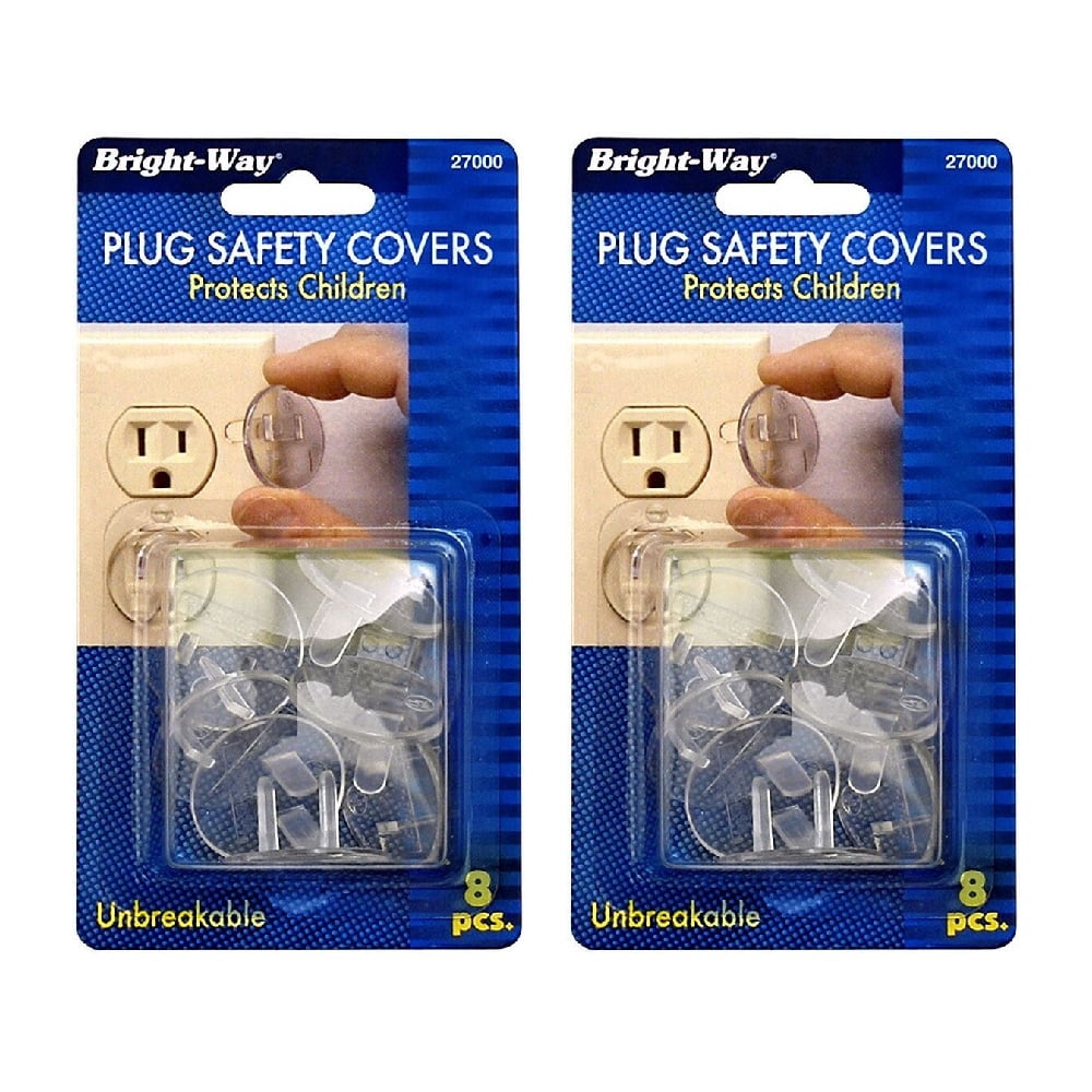 Bright Way Plug Safety Covers Outlet Caps 8 Count Per Pack Protects