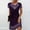 Purple, variant on Aloohaidyvio Dresses Plus Size,Womens Fashion Comfortable Casual Ethnic Short Sleeve Round Neck Print Dress