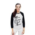 thumbnail image 2 of Thread Tank Merry Christmas Ya Sexy Animal Unisex 3/4 Sleeves Baseball Raglan White Black Medium, 2 of 4