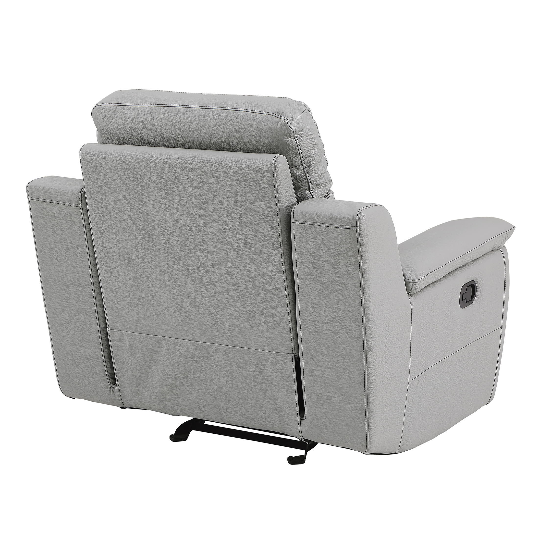 JERFIT Modern Recliner Chair Leather Reclining Chair with Lumbar Support, Air Upholstered Fabric, Gray