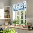 thumbnail image 3 of Polka Dot Theme Valances for Windows, 60 x 18in, Watercolor Gradient Navy Blue Rod Pocket Kitchen Valance Curtain Light Filtering Window Treatments for Living Room Bedroom, 1 Panel, 3 of 7