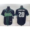 thumbnail image 1 of New Rugby And Baseball Joint Jersey Eagles 20#Dawkins11#Brown Cardigan Embroidered Jersey, 1 of 2